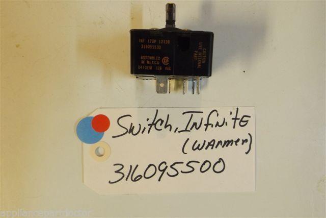 FRIGIDAIRE Stove 316095500 Switch,infinite ,warmer USED PART FRIGIDAIRE Stove 316095500 Switch,infinite ,warmer USED PART